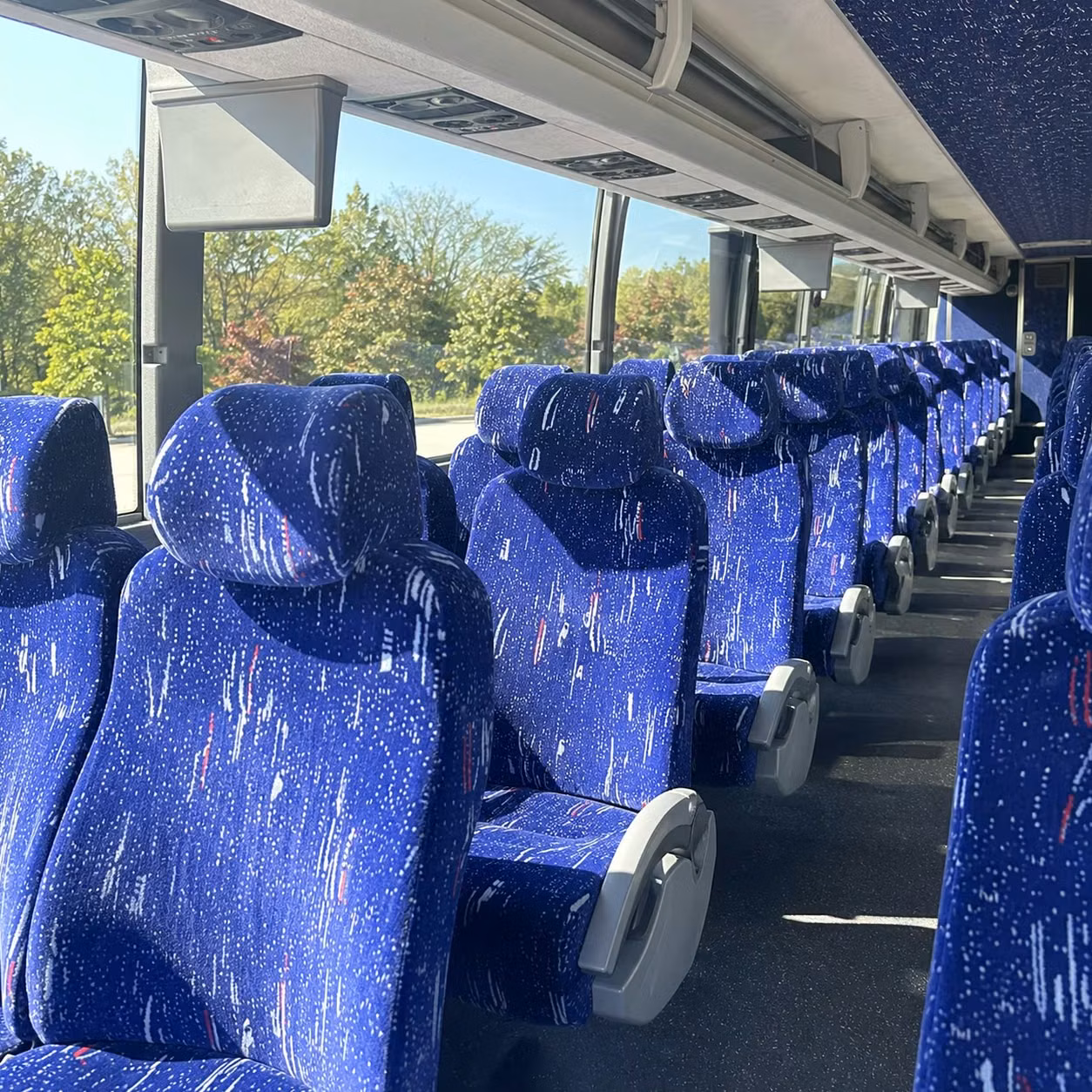 56 passenger charter bus interior