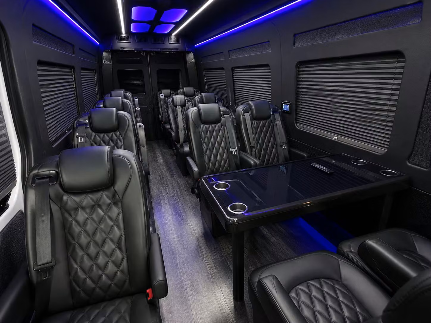 bridal party sprinter vans and minibuses for getting ready transportation in wichita