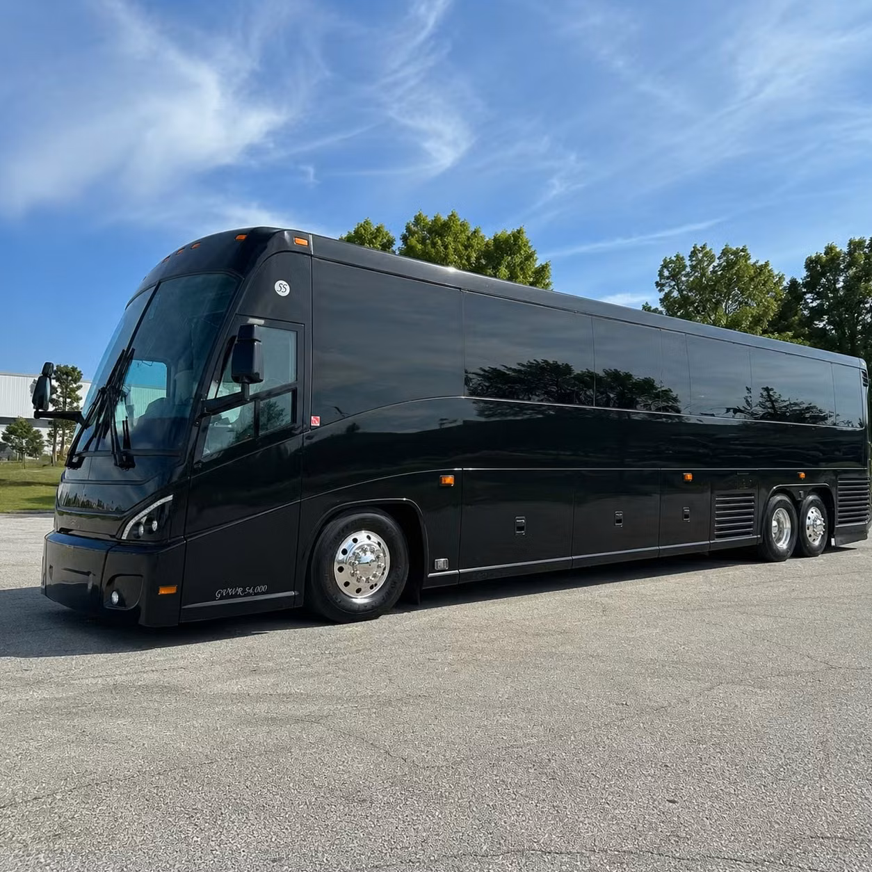 wichita charter bus rental exterior
